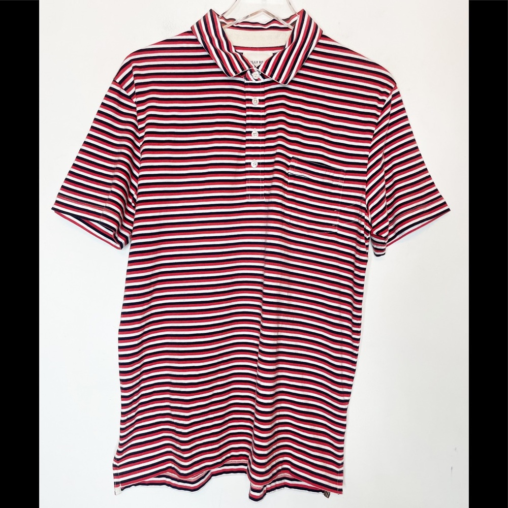 Billy Reid Polo Stripe Shirt. Size XL